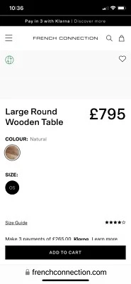 £395 • Buy French Connection Mango Wood Dining Table