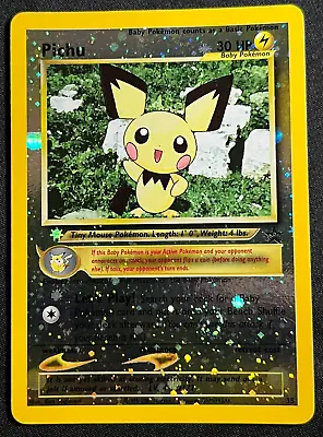 Pokémon TCG Pichu Wizards Black Star Promos 35 Holo Swirl Lightly Played • $19.99