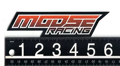 MOOSE RACING STICKER 6 In X 1.5 In Black/Orange Motorsports Decal • $4.95