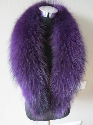 100% Real Raccoon Fur Collar / Wrap / Scarf Jacket Collar Women Collar 110cm Lng • $49