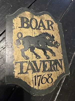 Vintage Boar Tavern 1768 Bar Sign Wood Hanging Decor • $25