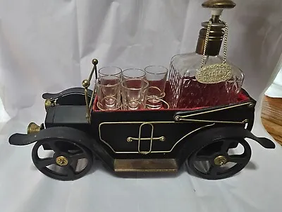 Tilso Car Music Box Decanter And 5 Shot Glasses Vintage 1960's Lala's Theme • $44.97