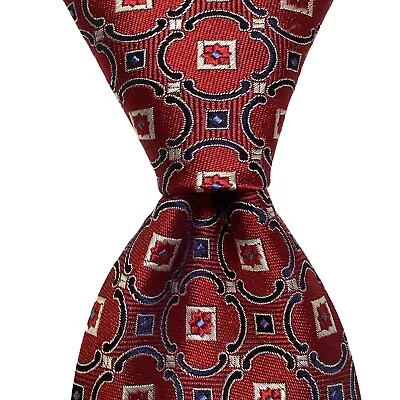 DANIEL CREMIEUX Sevenfold Silk Necktie LIMITED EDITION Geometric Red/Blue NEW • $90.99