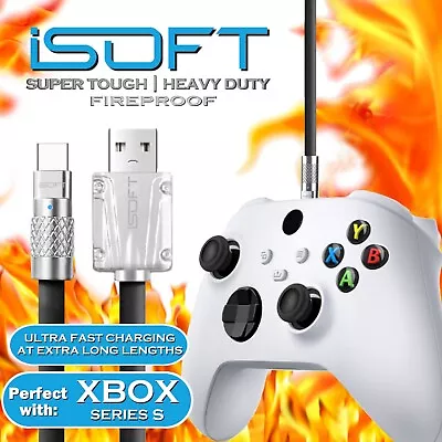 Long USB Play And Charge Charging Cable For XBOX Series S Controller • £8.99