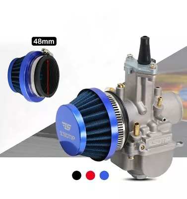 Motorcycle 48mm Air Filter Velocity Stacks For 21-30mm Carburetor • $4.63