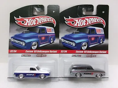 Hot Wheels Delivery Slick Rides (2) Custom '69 Volkswagen Variant  KONI  32/34 • $34