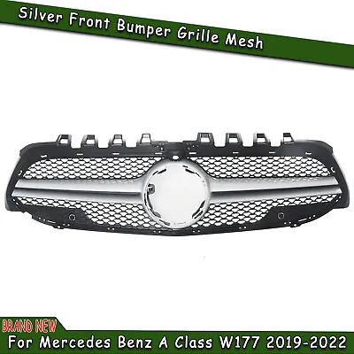 Front GT R Paname Grille For New A Class W177 A200 A250 A35 AMG Silver 2019-2022 • $260.65
