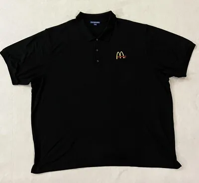 McDONALD'S Hamburgers Employee Uniform Polo Shirt Black Size 7XL NEW • $24.50