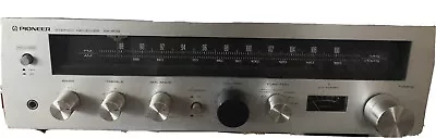 Vintage 1980 Pioneer SX-408 Japanese Silver Blue  Stereo Receiver • $199