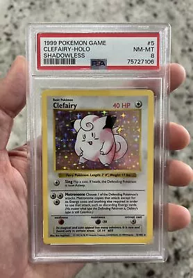 PSA8 Shadowless Clefairy Holo Base Set Pokemon Card 5/102 WOTC 1999 • $139.99