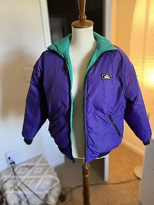 Woolrich Reversible Ski Snow Jacket Coat Purple Green Zip Up  Size S/M • $32