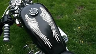 $22.95 • Buy Wing Decals Sticker (silver) For Harley Davidson Honda & All Motorcycles Helmets