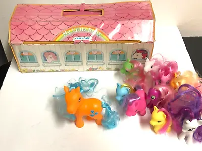 1983 My Little Pony Carry Case W/ Handful Of Ponies (read) • $34.95