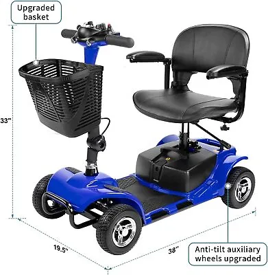 4 Wheels Mobility Scooter Power Wheel Chair Electric Device Compact W/ LED Light • $525.99