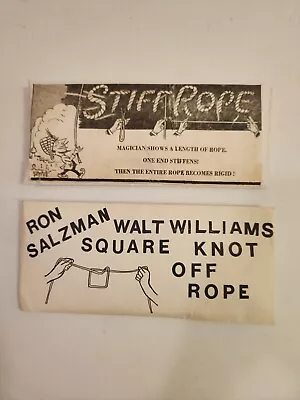 Vintage Magic Trick Square Off Comedy Rope Effect & Stiff Rope Trick • $25