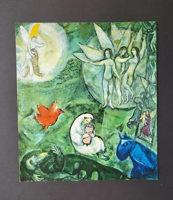 Marc Chagall  Jacob's Dream  Vintage Mounted Offset Lithograph 1968 • $39.99