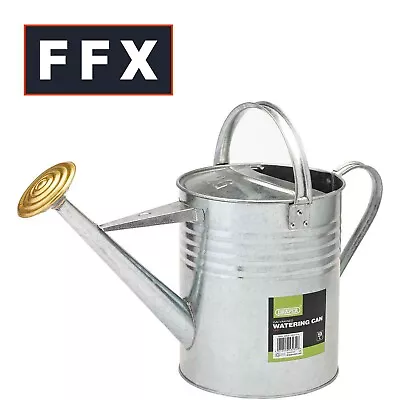 Draper GWC9 Galvanised Metal Watering Can 9L With Rose Steel Garden Plants • £24.78