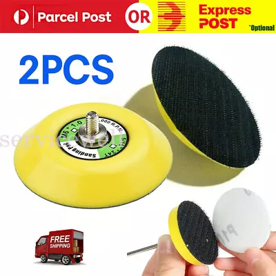 2Pcs 75mm Hook&Loop Polishing Sanding Disc Backing Pads M6 Thread For Air Sander • $16.10