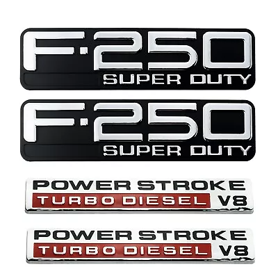 4x 2003 2004 F250 Super Duty PowerStroke Diesel V8 Fender Emblem  Bagde • $69.99