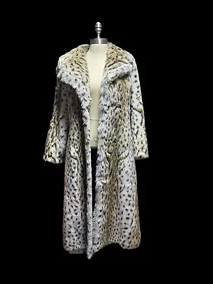 Vintage Luxurious Leopard Print Faux Fur Winter Coat By Tissavel France Size S • $149