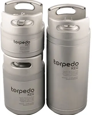 Torpedo Ball Lock Corny Keg (Stackable Kegs) Homebrew Stainless Steel Ball Lock • $145