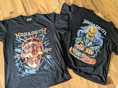 Megadeth Shirt Adult XL Black Metal Band Tee Big Skull Graphic 80s 90s Rock • $90