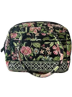 Vera Bradley Retired Botanical Floral Large Bowler Bag Style Purse Nature Spring • $24.99