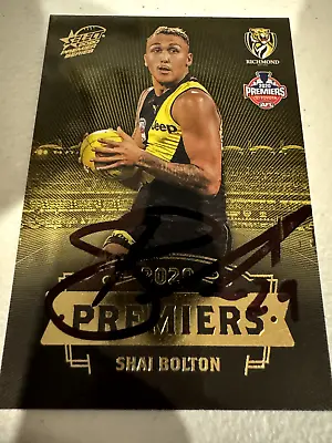 Shai Bolton Hand-signed  Richmond Tigers Premiership Card • $18