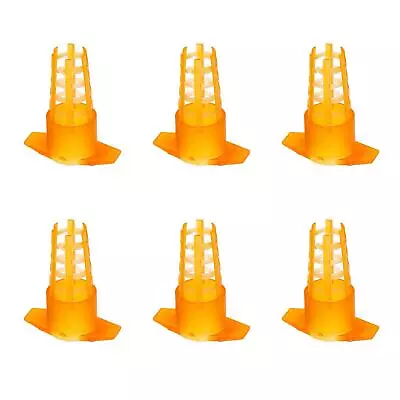 50 Pcs Queen Bee Cage Plastic Opening Queen Bee Cell Protector Cover Orange • £7.96