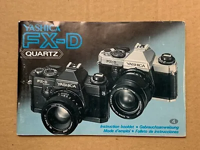 Yashica FX-D Quartz 35mm Camera Instructions • £4.50