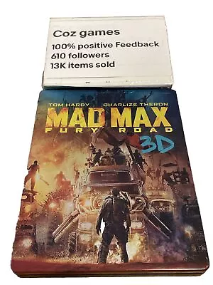 Mad Max Fury Road 3d Blu Ray Steelbook Case Region B Tom Hardy Charlize Theron • $25