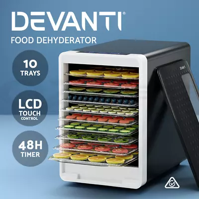 Devanti 10 Trays Food Dehydrator Commercial Fruit Dehydrators Beef Jerky Dryer • $127.95