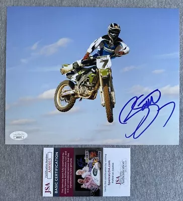 MOTOCROSS RACING JAMES BUBBA STEWART AUTOGRAPH 8x10 PHOTO YAMAHA JSA AS93015 • $79.95