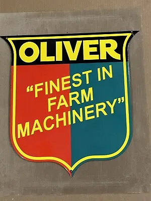 Large Heavy Vintage Style Oliver Tractor  Farm   Porcelain Gas Sign • $119