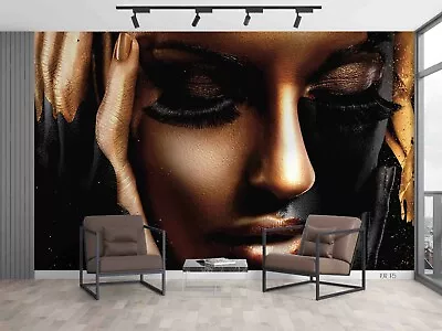£85.33 • Buy 3D Golden Skin Girl Self-adhesive Removable Wallpaper Murals Wall