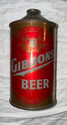 Vintage Gibbons Quart Cone Top Beer Can • $475