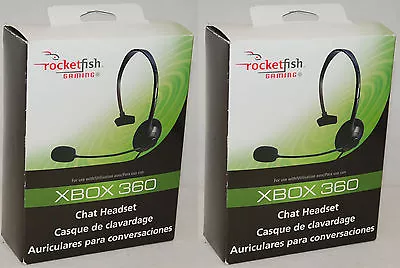 2 X RocketFish XBOX 360 Live Gaming RF-GXB1301 Chat HEADSETS Noise Reducing Mic • $7.55
