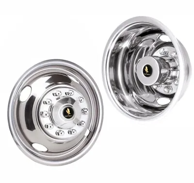 Ford F450 16  10 Lug Bolt On Stainless Steel Hubcaps/simulators Set 1988-1998 • $239.99