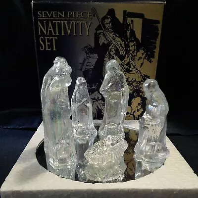 Modern Nativity Set With Mirror & Seven Statues  - Christmas In Box • $16.99