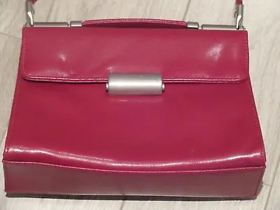 Mandarina Duck Leather Shoulder Bag Tote Handbag Red • $49.99