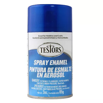 Testor Corp. Spray 3oz Sapphire Blue Metal Flake TES1639T Plastics Paint Enamels • $9.49