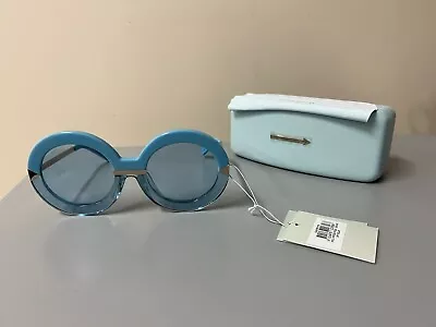 Karen Walker - KAS 1501419 -KW Hollywood Pool Baby Blue Frame Sunglasses (#134) • $250