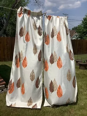 Vintage Atomic Mid Century Curtain Drape Panels For Fabric Repurpose • $9.99