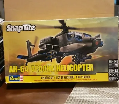 Revell By Snap Tite Model AH-64 Apache Helicopter Plastic Model Kit 1:72 Skill • $18.95