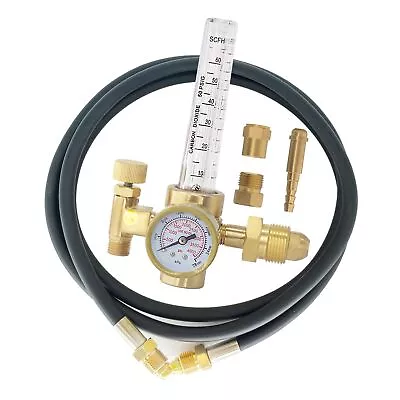 Argon CO2 Tig MIG Flow Meter Welding Regulator Gauge Gas Welder  CGA-580 W/ Hose • $34.87