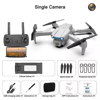 $31.34 • Buy 4K Drone With HD Single/Dual Camera Drones Remote Control Foldable RC Quadcopter
