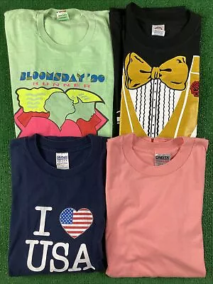 Lot Of 4 Mens Vintage Misc Brand T-Shirt XL Bloomsday Tuxedo Tee USA Genealogy • $9.99