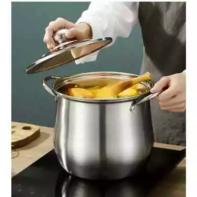 1pc Stainless Steel Stock Pot (8.66'') Large Stockpot Soup Pot Kitchen Utensi • $15.85