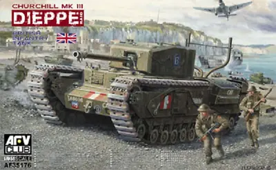 AFV CLUB 1/35 British Churchill Mk III Dieppe Tank  AFV35176 • $63.98