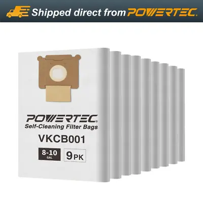 POWERTEC 75043-P3 Fleece Filter Bags For Vacmaster VK811PH VK1011SIWTH 9PK • $36.99